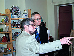 С Майклом Барбером в школьной мастерской, 2003 г.